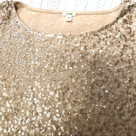 J Crew champagne sequin top XS - Picture 3 of 3